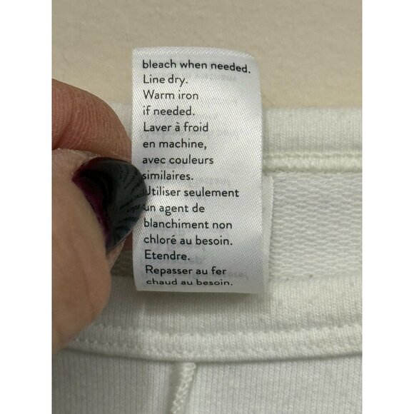 Spanx Perfect Length Dolman 3/4 slv Oversized Off-White Top Sweatshirt Sz Small - Picture 6 of 7